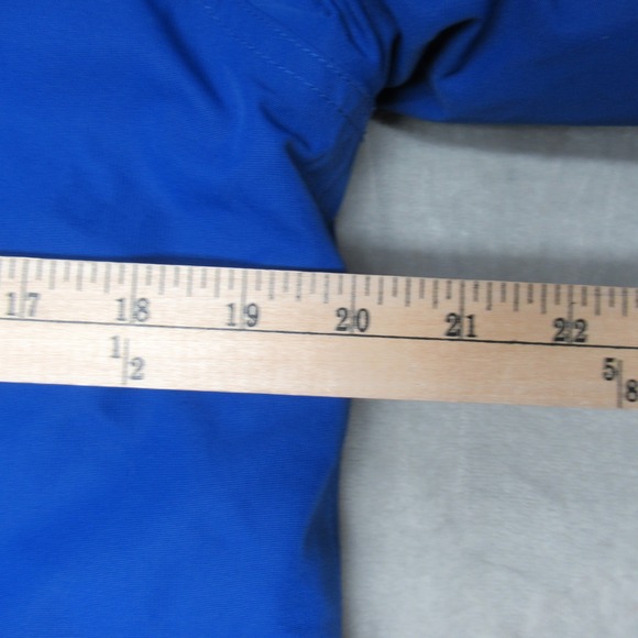 Lands End Down Jacket Womens Small 6-8 Blue Quilt Insulated Coat Long Parka Rain - Picture 10 of 13